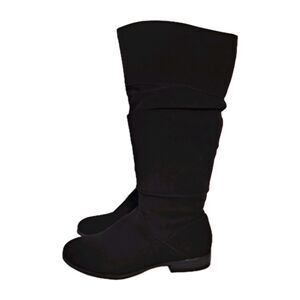 Style & Co Women's Kelimae Mid Calf Scrunch Boots Size 6M Black Faux Suede